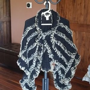 Alberto Makali real fur shawl Wrap.